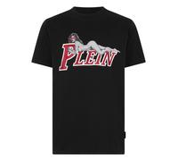 T-Shirt PHILIPP PLEIN "Kurzarm-Rundhals-T-Shirt", Herren, Gr. S, 02, schwarz, Stoff: 100% Baumwolle, Shirts T-Shirt (38314925-S) 02, schwarz