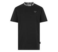 T-Shirt PHILIPP PLEIN "Kurzarm-Rundhals-T-Shirt", Herren, Gr. S, schwarz (02, schwarz), Stoff: 100% Baumwolle, Shirts T-Shirt (72749968-S) 02, schwarz