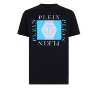 T-Shirt PHILIPP PLEIN "Kurzarm-Rundhals-T-Shirt", Herren, Gr. XL, schwarz (02, schwarz), Stoff: 100% Baumwolle, Shirts T-Shirt (76401039-XL) 02, schwarz