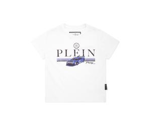 T-Shirt PHILIPP PLEIN "Racing", Jungen, Gr. 10, 01, weiß, Obermaterial: 100% Baumwolle, Shirts T-Shirt (31993903-10) 01, weiß