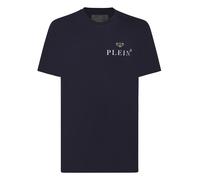 T-Shirt PHILIPP PLEIN "Rundhals-T-Shirt", Herren, Gr. S, blau (14, dunkelblau), Obermaterial: 100% Baumwolle, Shirts T-Shirt (14652701-S) 14, dunkelblau