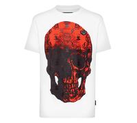 T-Shirt PHILIPP PLEIN "Skull", Damen, Gr. 3XL, weiß (01, weiß), Obermaterial: 100% Baumwolle, Shirts T-Shirt (43593161-XXXL) 01, weiß