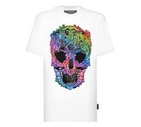 T-Shirt PHILIPP PLEIN "Skull", Damen, Gr. 4XL, 01, weiß, Obermaterial: 100% Baumwolle, 100% Glasfaser, Shirts T-Shirt (69429225-4XL) 01, weiß