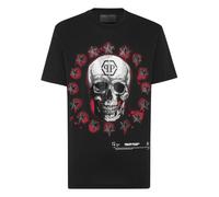 T-Shirt PHILIPP PLEIN "Skull", Damen, Gr. XL, 02, schwarz, Obermaterial: 100% Baumwolle, 100% Glas, Shirts T-Shirt (37897959-XL) 02, schwarz