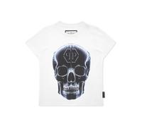 T-Shirt PHILIPP PLEIN "Skull", Jungen, Gr. 14, 01, weiß, Obermaterial: 100% Baumwolle, Shirts T-Shirt (74687315-14) 01, weiß
