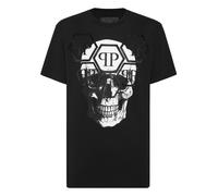 T-Shirt PHILIPP PLEIN "Skull Mit Schmucksteinen", Damen, Gr. XXL, 02, schwarz, Obermaterial: 100% Baumwolle, 100% Glasfaser, Shirts T-Shirt (91565035-XXL) 02, schwarz
