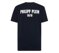 T-Shirt PHILIPP PLEIN "T-Shirt Rundhalsausschnitt Ss", Damen, Gr. S, 24, navy, Obermaterial: 100% Baumwolle, Shirts T-Shirt (37166137-S) 24, navy