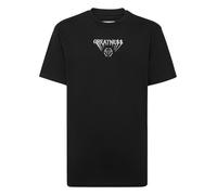 T-Shirt PHILIPP PLEIN "T-Shirt Rundhalsausschnitt Ss", Damen, Gr. XL, 02, schwarz, Obermaterial: 100% Baumwolle, 100% Polyester, Shirts T-Shirt (26509203-XL) 02, schwarz
