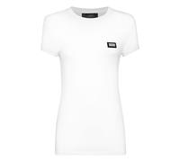 T-Shirt PHILIPP PLEIN "T-Shirt Slim Fit", Damen, Gr. S, 01, weiß, Obermaterial: 95% Modal, 5% Elasthan, Shirts T-Shirt (56593643-S) 01, weiß