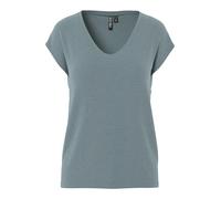 Pieces Regular Fit Shirt aus Viskose-Mix Modell 'BILLO' in Rauchblau, Größe S