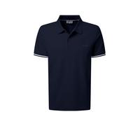 T-Shirt PIERRE CARDIN "Pierre Cardin Kurzarm-Poloshirts", Herren, Gr. M, blau (salute), Obermaterial: 96% Baumwolle CO. 4% Elasthan EL., uni, modern fit, Shirts T-Shirt, mit Logo-Stitching (18999515-M