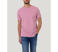 T-Shirt PIERRE CARDIN "T-shirt RH", Damen, Gr. XXL, lila (lilas), Jersey, Obermaterial: 100% Baumwolle, unifarben, regular fit taillenbedeckt, Rundhals, gerader Abschluss, Shirts T-Shirt, mit Logo Sti