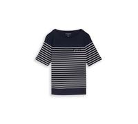 T-shirt placed stripe boat nec XL