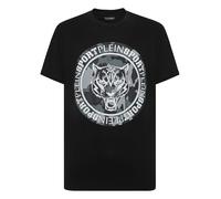 T-Shirt PLEIN SPORT "Carbon Tiger", Herren, Gr. M, 0201, schwarz, weiß, Obermaterial: 100% Baumwolle, Shirts (56354607-M) 0201, schwarz, weiß