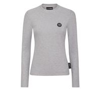 T-Shirt PLEIN SPORT "Glitter", Damen, Gr. S, 70, silber, Obermaterial: 56% Polyester, 30% Viskose, 10% Metallisierte Faser, 4% Elasthan, Shirts (73474333-S) 70, silber