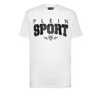 T-Shirt PLEIN SPORT "T-Shirt", Herren, Gr. 3XL, schwarz-weiß (0102, weiß, schwarz), Obermaterial: 100% Baumwolle, Shirts (20047442-XXXL) 0102, weiß, schwarz