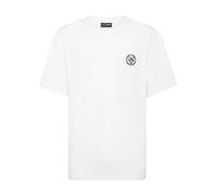 T-Shirt PLEIN SPORT "Rundhals-T-Shirt", Herren, Gr. M, weiß (01, weiß), Obermaterial: 100% Baumwolle, Shirts T-Shirt (82985669-M) 01, weiß