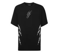 Cotton Round Neck T-Shirt Body Lines S
