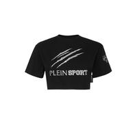 T-Shirt PLEIN SPORT "Scratch", Damen, Gr. L, schwarz (02, schwarz), Obermaterial: 100% Baumwolle, Shirts T-Shirt (96198843-L) 02, schwarz