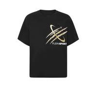 PLEIN SPORT T-Shirt Rundhalsausschnitt Ss SCRATCH (AAEC-MTK8761-STE003N) L 0293 | black/lightgold