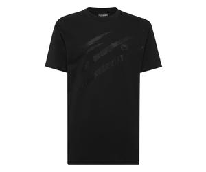 T-Shirt PLEIN SPORT "Scratch", Jungen, Gr. 5XL, schwarz (0202, schwarz, schwarz), Obermaterial: 100% Baumwolle, Shirts T-Shirt (55391031-5XL) 0202, schwarz, schwarz
