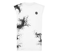 T-Shirt PLEIN SPORT "Splash", Herren, Gr. XL, weiß (01, weiß), Obermaterial: 100% Baumwolle, Shirts T-Shirt (65240230-XL) 01, weiß