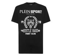T-Shirt PLEIN SPORT "T-Shirt", Damen, Gr. S, schwarz-weiß (0201, schwarz, weiß), Obermaterial: 100% Baumwolle, Shirts T-Shirt (43179963-S) 0201, schwarz, weiß