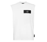 T-Shirt PLEIN SPORT "Rundhals-T-Shirt", Herren, Gr. S, weiß (01, weiß), Obermaterial: 100% Baumwolle, Shirts T-Shirt (74843300-S) 01, weiß