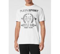 T-Shirt PLEIN SPORT "T-Shirt", Herren, Gr. 3XL, schwarz-weiß (0102, weiß, schwarz), Obermaterial: 100% Baumwolle, Shirts (85597630-XXXL) 0102, weiß, schwarz