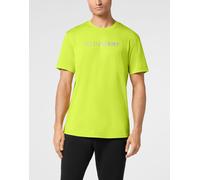 T-Shirt PLEIN SPORT "T-Shirt", Herren, Gr. XS, 29, gelbfluo, Obermaterial: 89% Polyester, 11% Elasthan, Shirts (17599816-XS) 29, gelbfluo