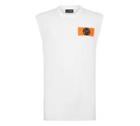 T-Shirt PLEIN SPORT "Tanktop", Herren, Gr. 3XL, weiß (01, weiß), Obermaterial: 100% Baumwolle, Shirts T-Shirt (73441011-XXXL) 01, weiß