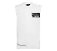 T-Shirt PLEIN SPORT "Tanktop", Jungen, Gr. 3XL, schwarz-weiß (0102, weiß, schwarz), Obermaterial: 100% Baumwolle, Shirts T-Shirt (63851321-XXXL) 0102, weiß, schwarz