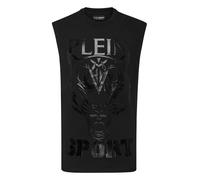 T-Shirt PLEIN SPORT "Tiger", Herren, Gr. 3XL, schwarz (0202, schwarz, schwarz), Obermaterial: 100% Baumwolle, Shirts T-Shirt (75713801-XXXL) 0202, schwarz, schwarz