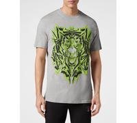 T-Shirt PLEIN SPORT "Thunder Tiger", Herren, Gr. S, 10, grau, Obermaterial: 100% Baumwolle, Shirts (61370400-S) 10, grau