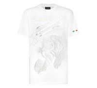 T-Shirt PLEIN SPORT "Tiger", Jungen, Gr. 5XL, weiß (0193, weiß, lightgold), Obermaterial: 100% Baumwolle, Shirts T-Shirt (86238849-5XL) 0193, weiß, lightgold