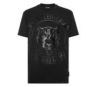 T-Shirt PLEIN SPORT "Tiger", Jungen, Gr. S, schwarz (0202, schwarz, schwarz), Obermaterial: 100% Baumwolle, Shirts T-Shirt (73697443-S) 0202, schwarz, schwarz