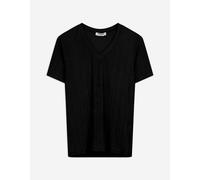 T-Shirt - Plisseefalten - schwarz M