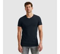 T-Shirt PME LEGEND "2-packbasict-shirt", Damen, Gr. L, blau (schwarz sapphire), Jersey, Obermaterial: 95% Baumwolle, 5% Elasthan, unifarben, Basic, eng, V-Ausschnitt, Shirts T-Shirt (95962439-L) schwa