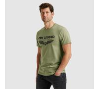 T-Shirt PME LEGEND, Damen, Gr. L, grün (loden grün), Jersey, Obermaterial: 95% Baumwolle, 5% Elasthan, schmal normal, Rundhals, eingesetzt Bündchen, Shirts T-Shirt, klassischer Rundhalsausschnitt (406