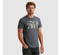 T-Shirt PME LEGEND, Herren, Gr. XL, grau (vintage indigo), Jersey, Obermaterial: 100% Baumwolle, bedruckt, regular fit hüftbedeckend, Rundhals, Shirts T-Shirt, mit Logo-Print (16773130-XL) vintage ind
