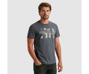 T-Shirt PME LEGEND, Jungen, Gr. XL, grau (vintage indigo), Jersey, Obermaterial: 100% Baumwolle, bedruckt, regular fit hüftbedeckend, Rundhals, Shirts T-Shirt, mit Logo-Print (16773130-XL) vintage ind