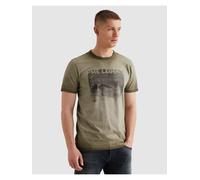 T-Shirt PME LEGEND "Scold dye artwork", Herren, Gr. XXL, ivy grün, Jersey, Obermaterial: 100% Baumwolle, normal normal, Rundhals, Shirts T-Shirt, Fotodruck (45139703-XXL) ivy grün