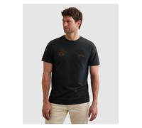 T-Shirt PME LEGEND "Short sleeve r-neck flat waffle jersey", Herren, Gr. 4XL, carbon, Jersey, Obermaterial: 95% Baumwolle, 5% Elasthan, bedruckt, regular fit normal, Rundhals, Shirts T-Shirt, mit Logo