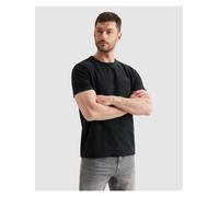T-Shirt PME LEGEND "Short sleeve r-neck jacquard jersey", Herren, Gr. S, schwarz (carbon), Jersey, Obermaterial: 100% Baumwolle, unifarben, regular fit normal, Rundhals, abgesteppte Kante, Shirts T-Sh