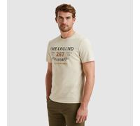 T-Shirt PME LEGEND "Short sleeve r-neck open end jersey", Herren, Gr. L, beige (birch), Jersey, Obermaterial: 100% Baumwolle, bedruckt, unifarben, regular fit hüftbedeckend, Rundhals, Shirts T-Shirt,