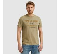 T-Shirt PME LEGEND "Short sleeve r-neck open end jersey", Herren, Gr. XXL, silber (silber sage), Jersey, Obermaterial: 100% Baumwolle, bedruckt, unifarben, regular fit hüftbedeckend, Rundhals, Shirts