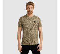 T-Shirt PME LEGEND "Short sleeve r-neck slub jersey aop", Herren, Gr. XL, silber (silber sage), Jersey, Obermaterial: 100% Baumwolle, bedruckt, gemustert, normal hüftbedeckend, Rundhals, Shirts T-Shir