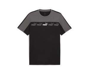 T-Shirt PUMA "Around The Block T-Shirt Herren", Herren, Gr. XS, grau (cool schwarz gray), Obermaterial: 100% Baumwolle. Rippe: 20% Polyester, 80% Baumwolle, clean, regular fit, Rundhals, Shirts T-Shir