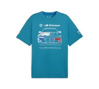 T-Shirt PUMA "BMW M Motorsport Bold Graphic T-Shirt Herren", Herren, Gr. M, blau (tropical blau), Obermaterial: 100% Baumwolle; Rippe: 29% Polyester, 71% Baumwolle, clean, relaxed fit, Rundhals, Shirt