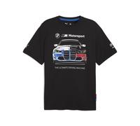 T-Shirt PUMA "BMW M Motorsport Bold Graphic T-Shirt Herren", Herren, Gr. M, schwarz, Obermaterial: 100% Baumwolle; Rippe: 29% Polyester, 71% Baumwolle, clean, relaxed fit, Rundhals, Kurzarm, Shirts (4